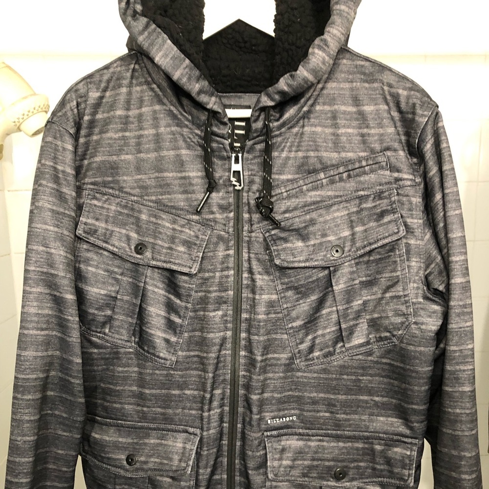 Men Billabong zip up hoodie jacket size large